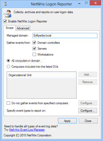 NetWrix Logon Reporter screenshot