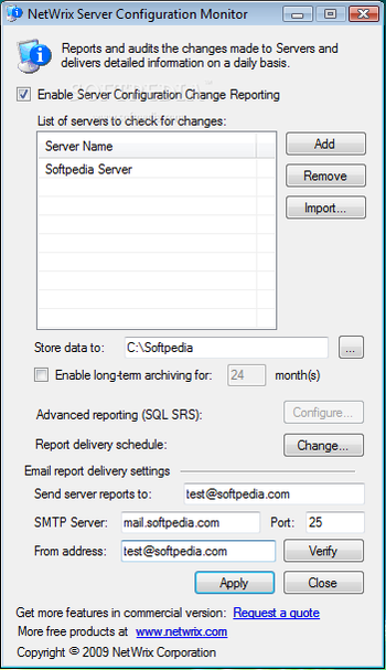 NetWrix Server Configuration Monitor screenshot