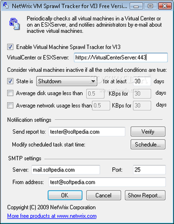 NetWrix Virtual Machine Sprawl Tracker screenshot