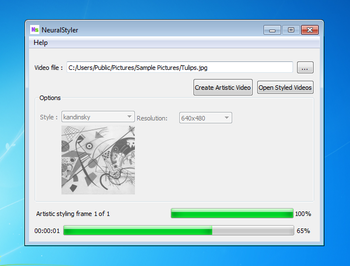NeuralStyler screenshot