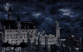 Neuschwanstein Castle at Halloween Night Screensaver screenshot