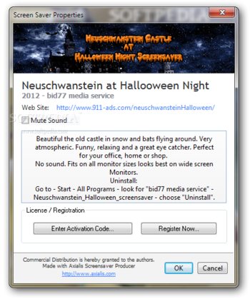 Neuschwanstein Castle at Halloween Night Screensaver screenshot 2