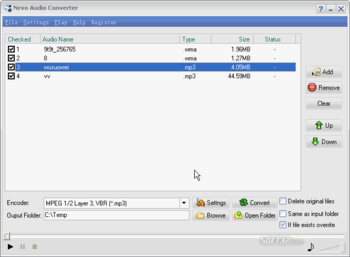 Nevo Audio Converter screenshot 2
