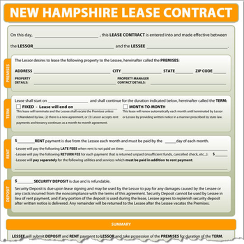 New Hampshire Lease Contract screenshot