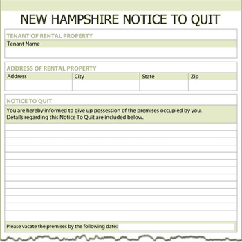 New Hampshire Notice To Quit screenshot
