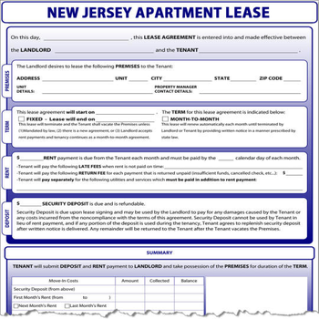 New Jersey Apartment Lease screenshot
