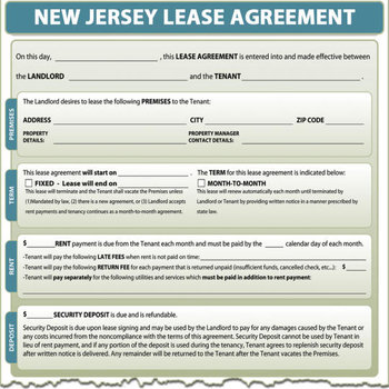 New Jersey Lease Agreement screenshot