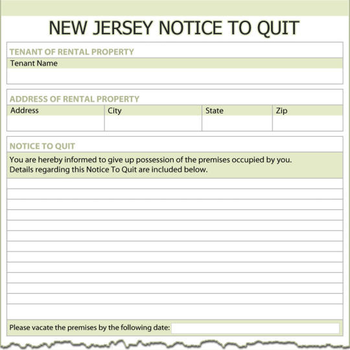 New Jersey Notice To Quit screenshot