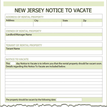 New Jersey Notice To Vacate screenshot