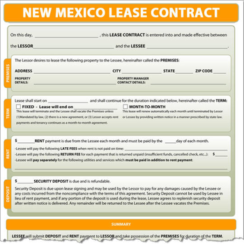 New Mexico Lease Contract screenshot