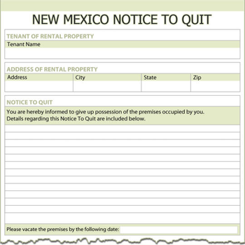 New Mexico Notice To Quit screenshot