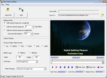 New Video Splitter screenshot