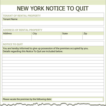 New York Notice To Quit screenshot