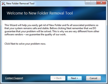 Newfolder Fix Wizard screenshot