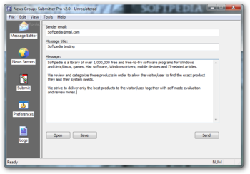 News Groups Submitter Pro screenshot