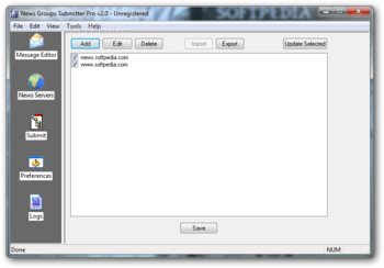 News Groups Submitter Pro screenshot 2