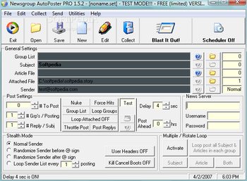 Newsgroup AutoPoster PRO screenshot