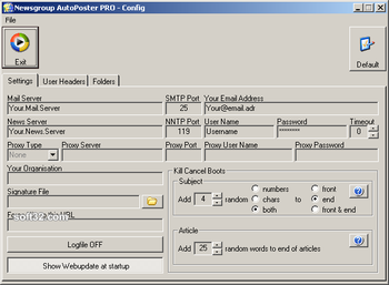 Newsgroup AutoPoster PRO screenshot 5