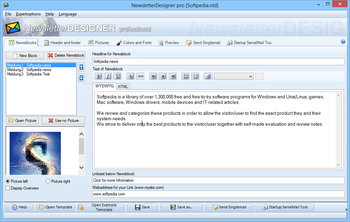 NewsletterDesigner Pro screenshot