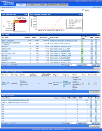 NeXpose Community Edition for Win2003x64 screenshot