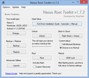 Nexus Root Toolkit screenshot