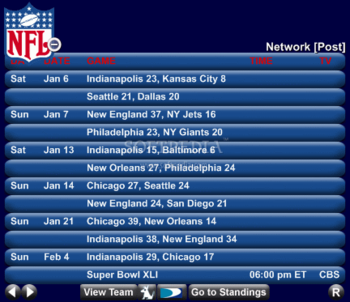 NFL Team Schedule screenshot