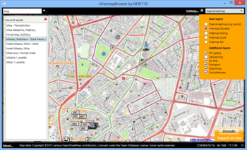 nFreemapBrowser screenshot 2