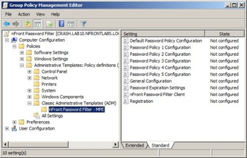 nFront Password Filter screenshot