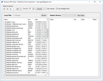 NFS Client screenshot
