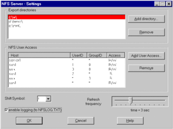 nfsAxe Windows NFS Client and NFS Server screenshot