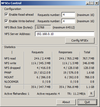 NFSEx screenshot