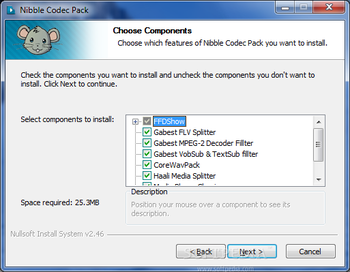 Nibble Codec Pack screenshot