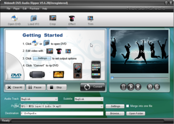 Nidesoft DVD Audio Ripper screenshot