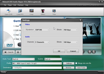 Nidesoft DVD Audio Ripper screenshot 2
