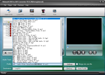 Nidesoft DVD to AVI Converter screenshot 2