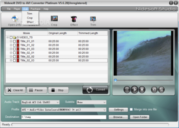 Nidesoft DVD to AVI Converter Platinum screenshot 5