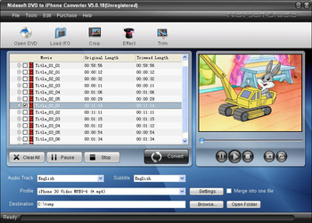 Nidesoft DVD to iPhone Converter screenshot 2