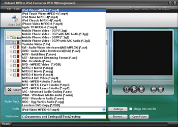 Nidesoft DVD to iPod Suite screenshot 3