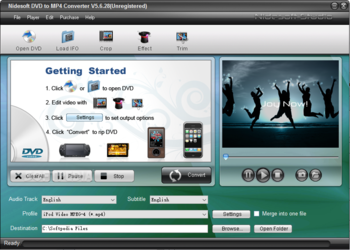 Nidesoft DVD to MP4 Converter screenshot