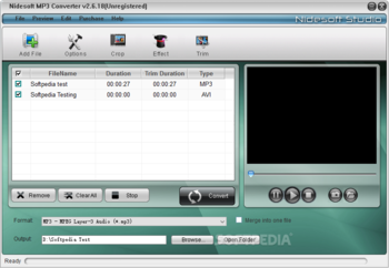 Nidesoft MP3 Converter screenshot 1