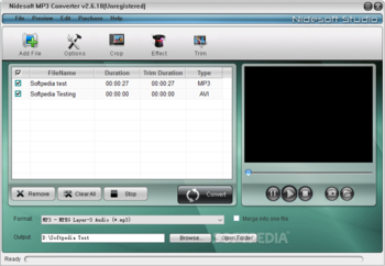 Nidesoft MP3 Converter screenshot