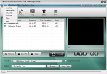 Nidesoft MP3 Converter screenshot 2