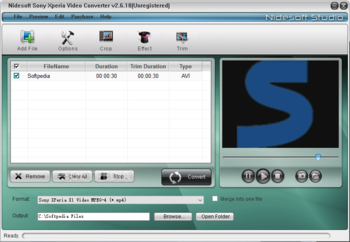 Nidesoft Sony XPeria Video Converter screenshot