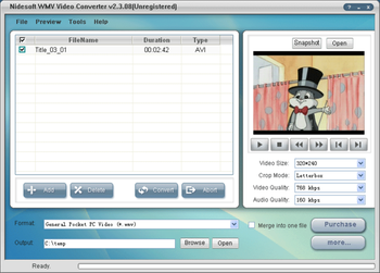 Nidesoft WMV Video Converter screenshot 2