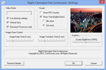 Night Cityscapes Free Screensaver screenshot 2