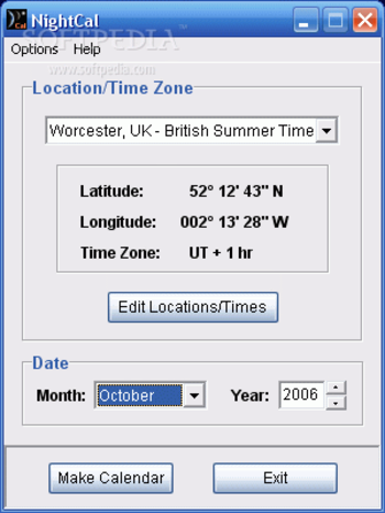NightCal screenshot