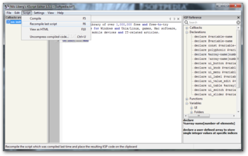 Nils Liberg's KScript Editor screenshot 3