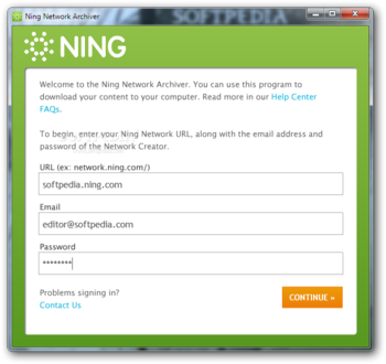 Ning Network Archiver screenshot