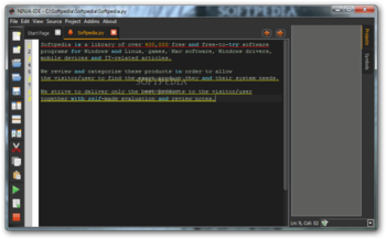 NINJA-IDE Portable screenshot