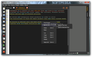 NINJA-IDE Portable screenshot 2